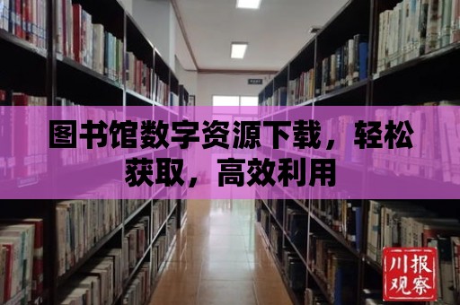 圖書館數字資源下載，輕松獲取，高效利用