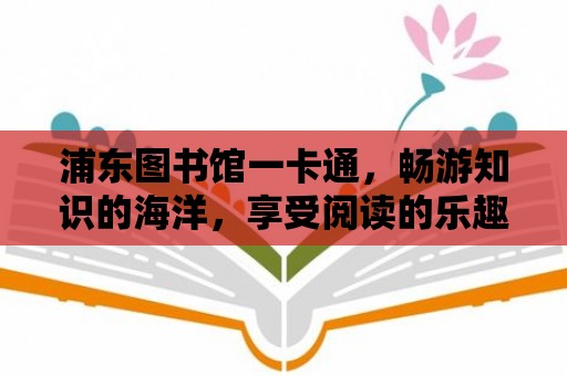 浦東圖書館一卡通，暢游知識的海洋，享受閱讀的樂趣