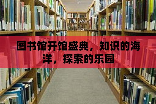 圖書館開館盛典，知識的海洋，探索的樂園