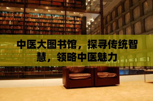 中醫大圖書館，探尋傳統智慧，領略中醫魅力