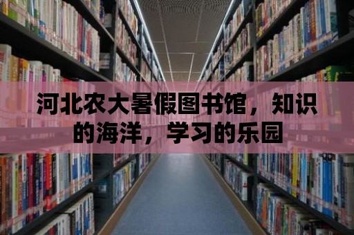 河北農(nóng)大暑假圖書館，知識的海洋，學習的樂園