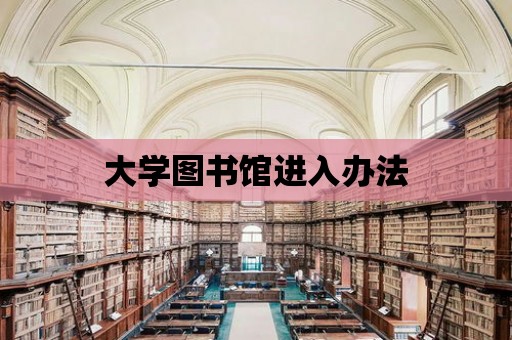 大學圖書館進入辦法