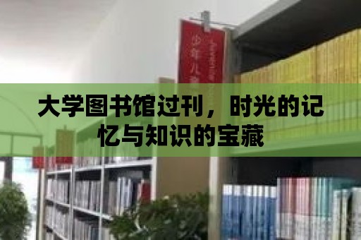 大學圖書館過刊，時光的記憶與知識的寶藏