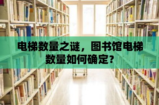 電梯數量之謎，圖書館電梯數量如何確定？