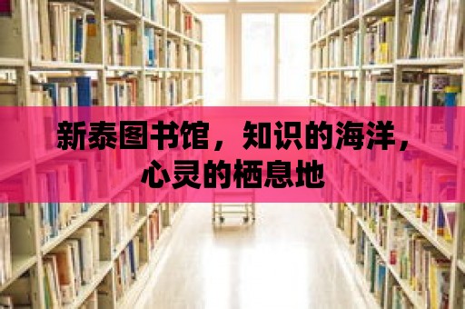 新泰圖書館，知識的海洋，心靈的棲息地