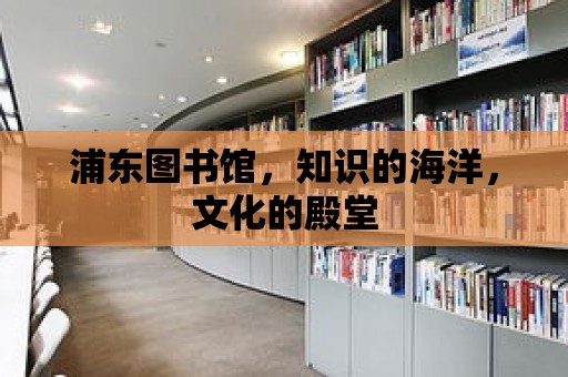 浦東圖書館，知識的海洋，文化的殿堂