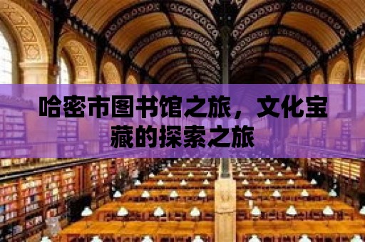 哈密市圖書館之旅，文化寶藏的探索之旅