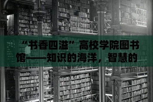 “書香四溢”高校學院圖書館——知識的海洋，智慧的殿堂