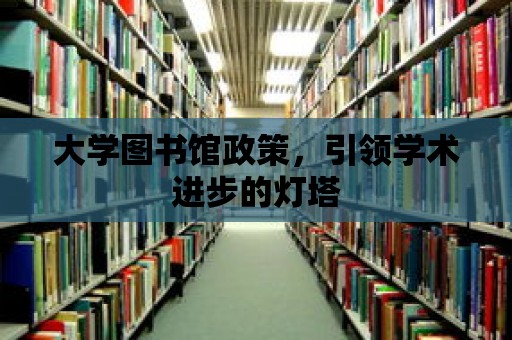 大學圖書館政策，引領學術進步的燈塔