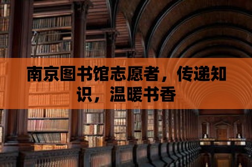 南京圖書館志愿者，傳遞知識，溫暖書香