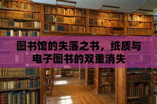 圖書館的失落之書，紙質與電子圖書的雙重消失