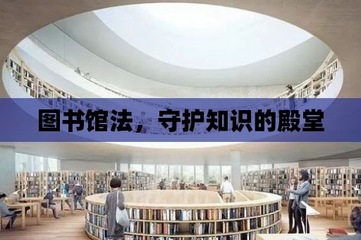 圖書館法，守護知識的殿堂