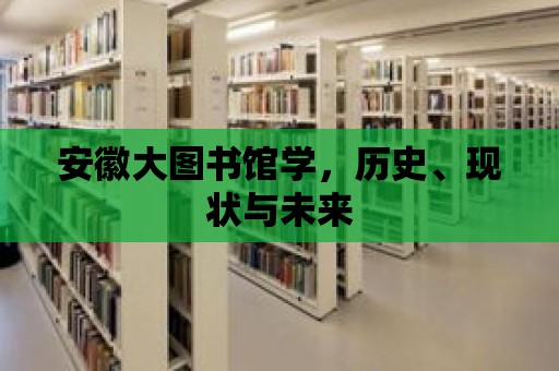 安徽大圖書館學，歷史、現狀與未來